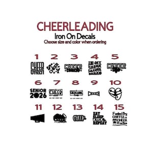 Cheerleading Iron-On Decal: Cheer Mom, Coach Heat Transfer Patch