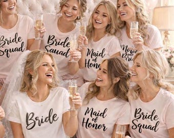 Decalcomanie termoadesive pronte per essere applicate sulla festa nuziale: sposa, damigella d'onore, trasferimento termico - codice esadecimale corrispondente ai colori del tuo matrimonio, glitter