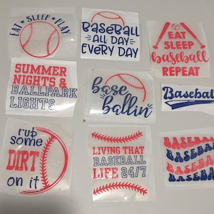 Baseball Aufnäher, Baseball Mom Patches, Baseballspieler Wärmetransfers für Kleidung