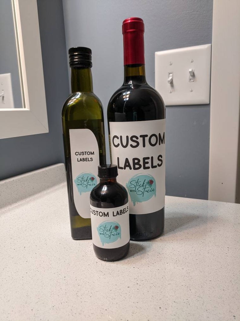 Design Your Own Sticker Labels Set, Custom Shapes, Sizes, and Wording