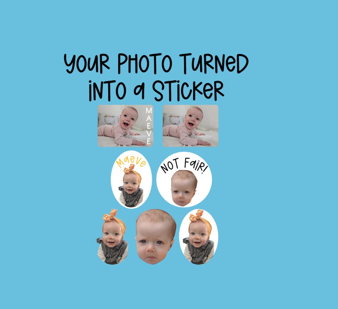 Your Photo Sticker Personalized Photo Stickers Stickers From Etsy