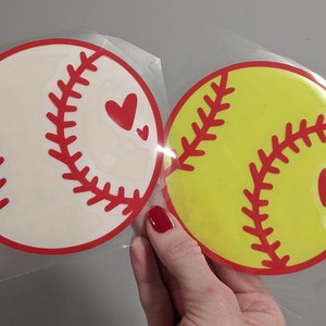 Softball Iron-on, Baseball Iron on, Softball Heat Transfer Patch, Baseball Patch, Softball or Baseball Vinyl Decal