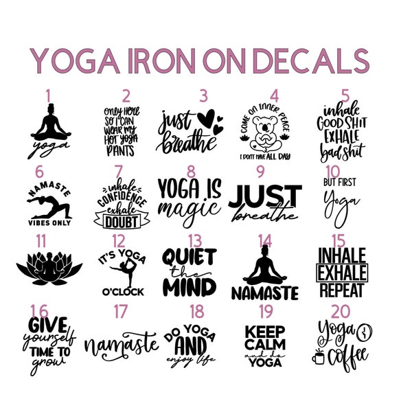 Yoga Decals Etsy
