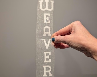 Ready to Press Vertical Name DTF Iron-on Decal: Sports Team Sleeve Heat Transfer