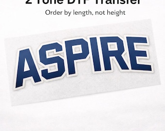 Two-Tone Jersey Name Iron-On Decal Ready to Press DTF