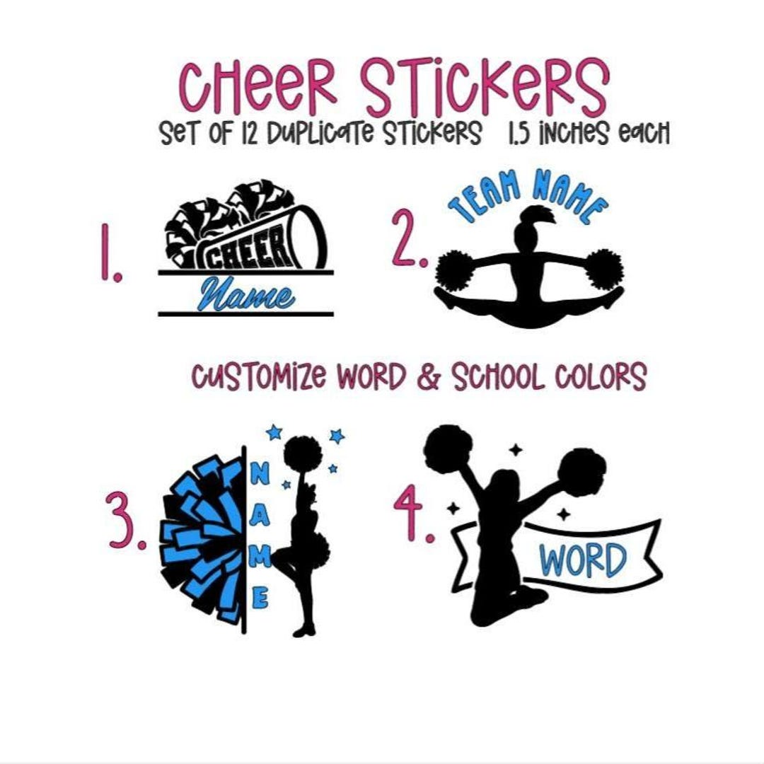 Sticker Pombe Stickers de pom-pom girl personnalisés, vinyle brillant imperméable ...