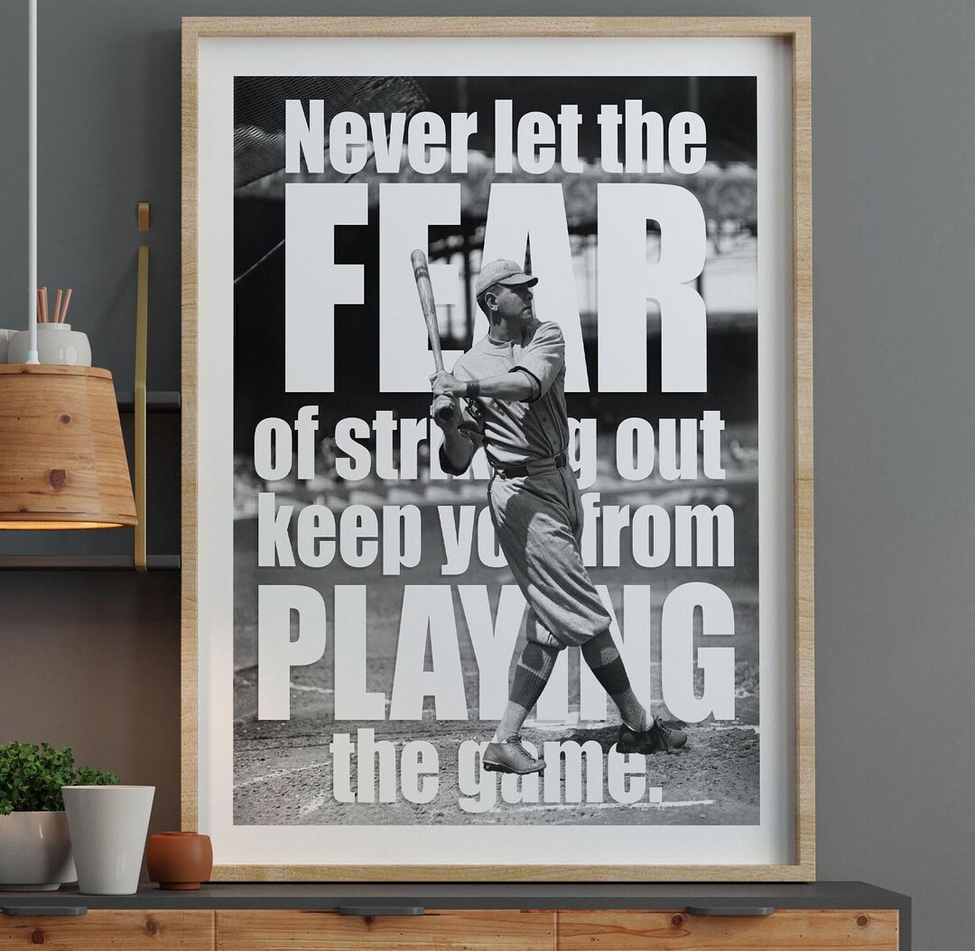 Bae Ruth Quote Babe Ruth Quote Print: Inspirational Baseball Art (digital Download) - Etsy