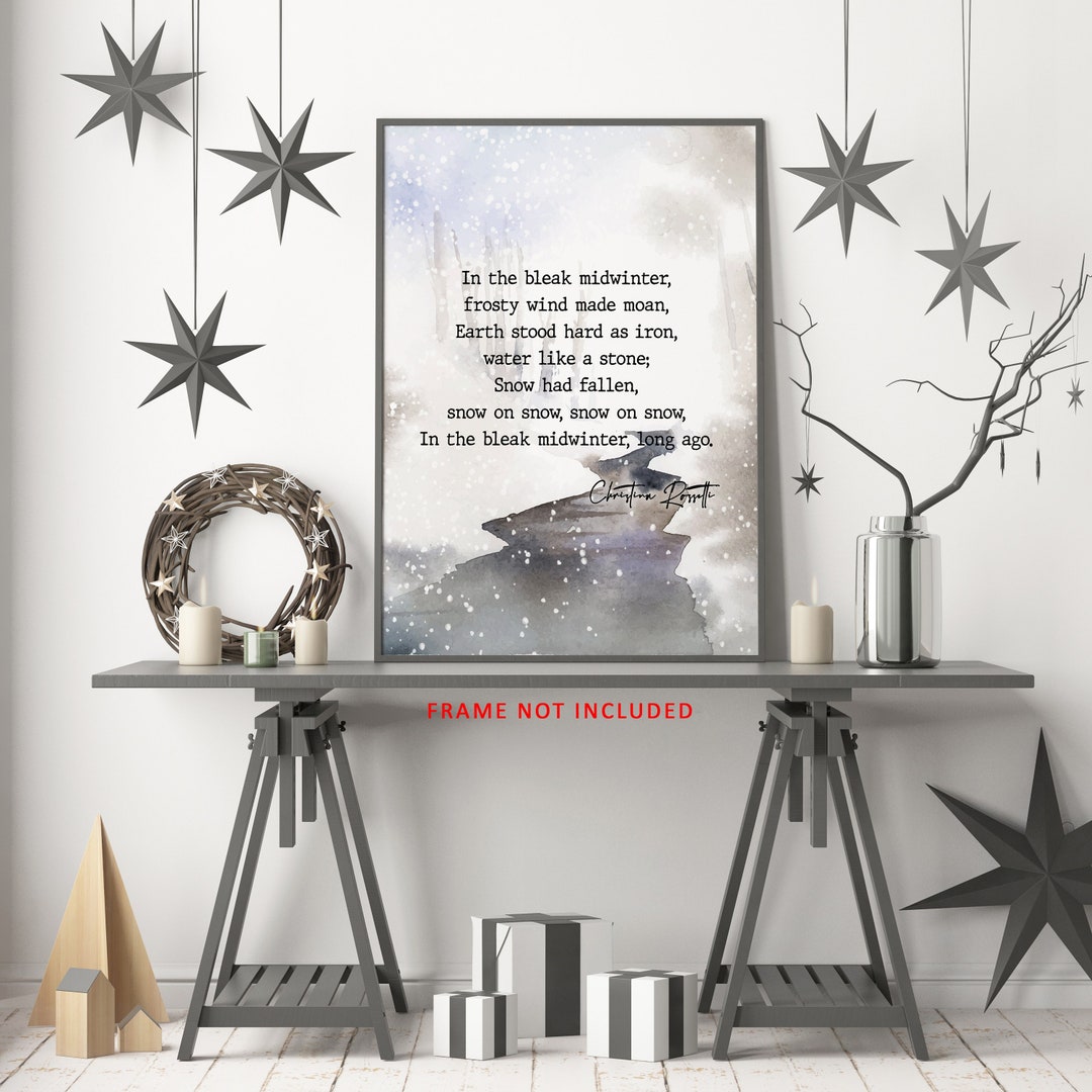 In the Bleak Midwinter Christina Rossetti Poem Etsy In the Bleak Midwinter Christina Rossetti Poem Etsy