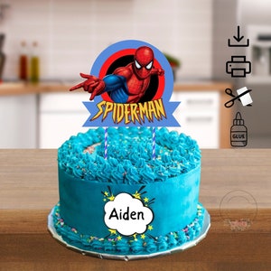 Printable Spidey Inspired Cake & Cupcake Topper-DIGITAL DOWNLOAD-Print From Home-Themed Cake Topper-Birthday Party Decor-Printable Topper