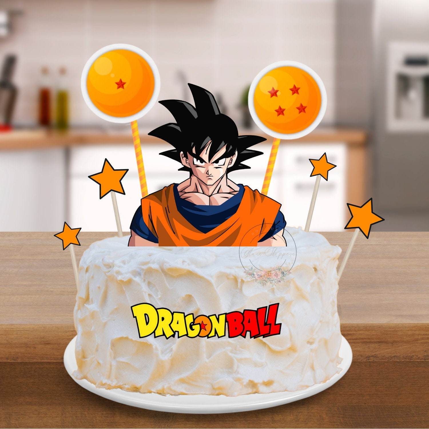  Custom Anime Cartoon Birthday Cake Topper Poke Birthday Party  Decorations : Grocery & Gourmet Food