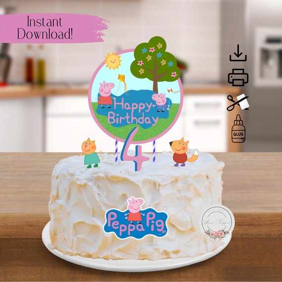 Casa Peppa Pig Topper  Peppa pig stickers, Peppa pig cake topper, Peppa  pig wallpaper