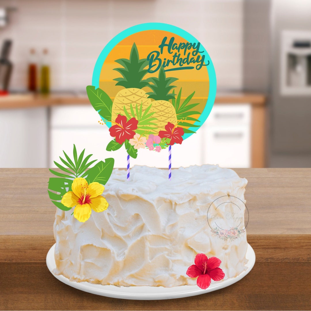 Comestible Feuille de Tortue Cupcake Toppers Feuille de Palmier Tropical Cupcake Toppers pour Mariage Fête d'anniversaire Hawaiian Jungle Décoration d'été Décoration de Gâteau Feuilles 48 Pièces