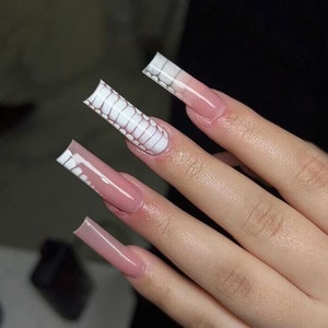 Luxury custom nails/ free style/ long nails/ party nails/ y2k nails/ 3D gel nails/french tip nails/ trendy nails/ cute nails/ square nails
