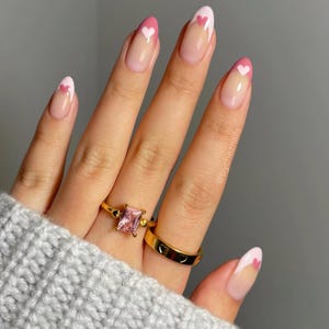 Luxury custom nails/free style/ long nails/ heart nails/ love nails/ valentines day nails/ cute nails/ date nails/red nails/pink nails/ vday