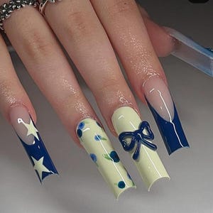 Luxury Press On Nails: Custom Gel, Summer Fruit Design