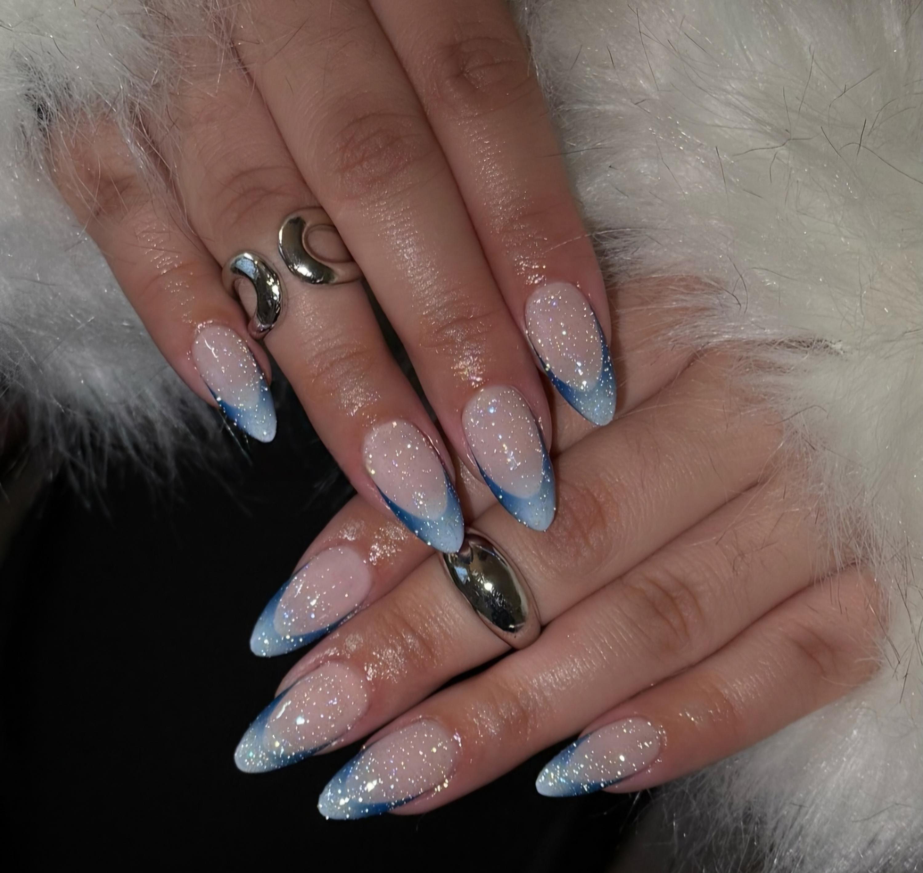 Luxury custom nails/ free style/ long nails/ party nails/ pink bling nails/ cat eye nails/ pink glitter ombre nails/ bling cateye nails