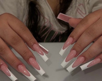 Luxury custom nails/ free style/ long nails/ party nails/ y2k nails/ 3D gel nails/french tip nails/ trendy nails/ cute nails/ square nails