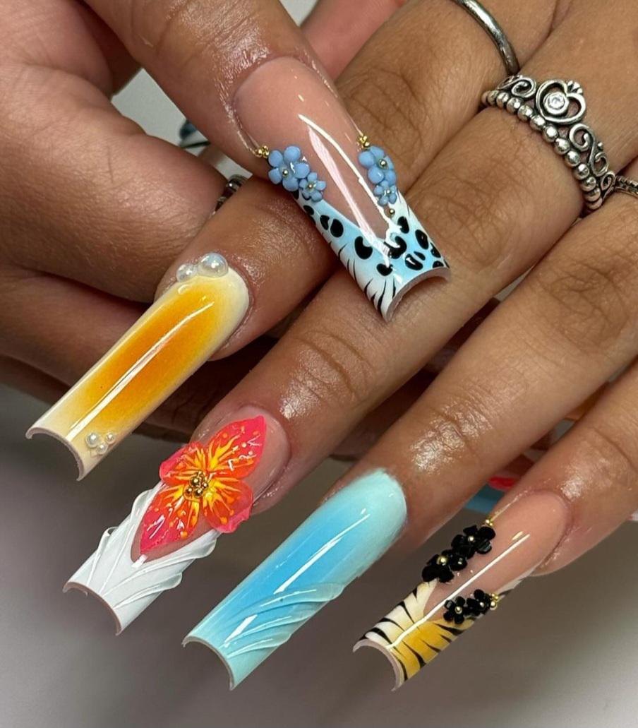 Luxury Custom Press on Nails: Y2K Cheetah Print Long Nail Set - Etsy