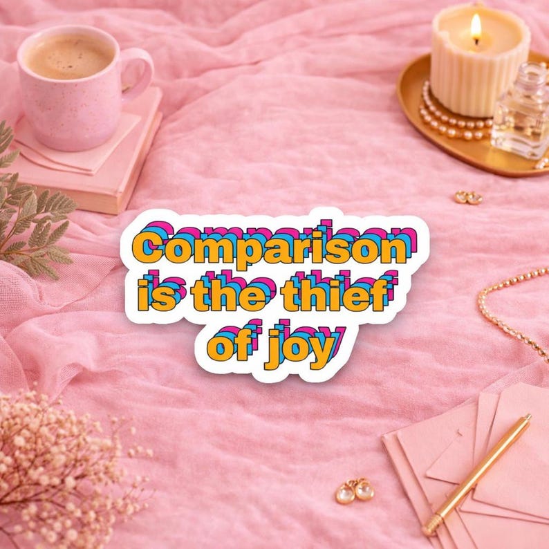 Comparability Sticker Motivational Quote Sticker: Comparison is the Thief of Joy - Etsy