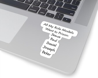 Funny Christian Humor Vinyl Sticker - Bible Heroes Laptop Decal