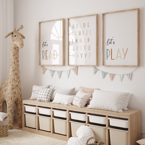 Playroom Wall Art Set of 3 Playroom Prints Playroom Wall - Etsy
