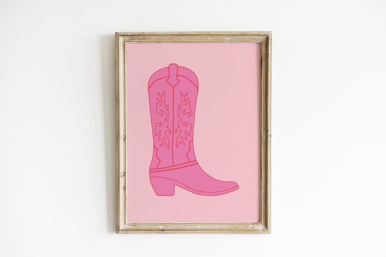 Pink Western Wall Art Set Set of 3 Art Prints Trendy Art - Etsy