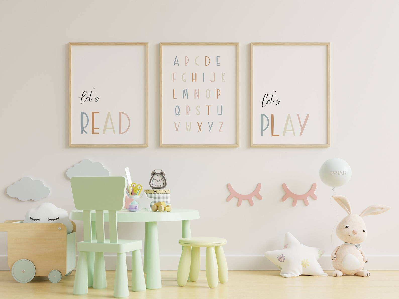 Playroom Wall Art Set of 3 Playroom Prints Playroom Wall Etsy