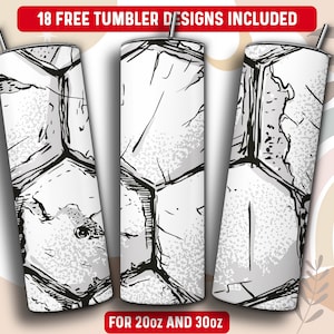 Soccer Tumbler Wrap PNG, Soccer Mom 20 oz Skinny Tumbler Sublimation Design, Instant Download (+101 free Designs)