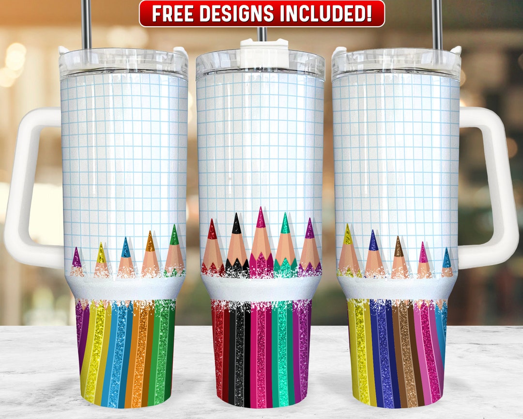 Teacher 40oz Tumbler Wrap PNG Design, Teacher 40oz Quencher Tumbler ...