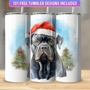 Cane Corso Tumbler Wrap PNG, 20 oz Skinny Tumbler Wrap Sublimation Design, Instant Download (+101 free Designs)