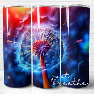 Just Breathe Tumbler Wrap PNG, Just Breathe 20 oz Skinny Tumbler Wrap Sublimation Design, Instant Download (+101 free Designs)