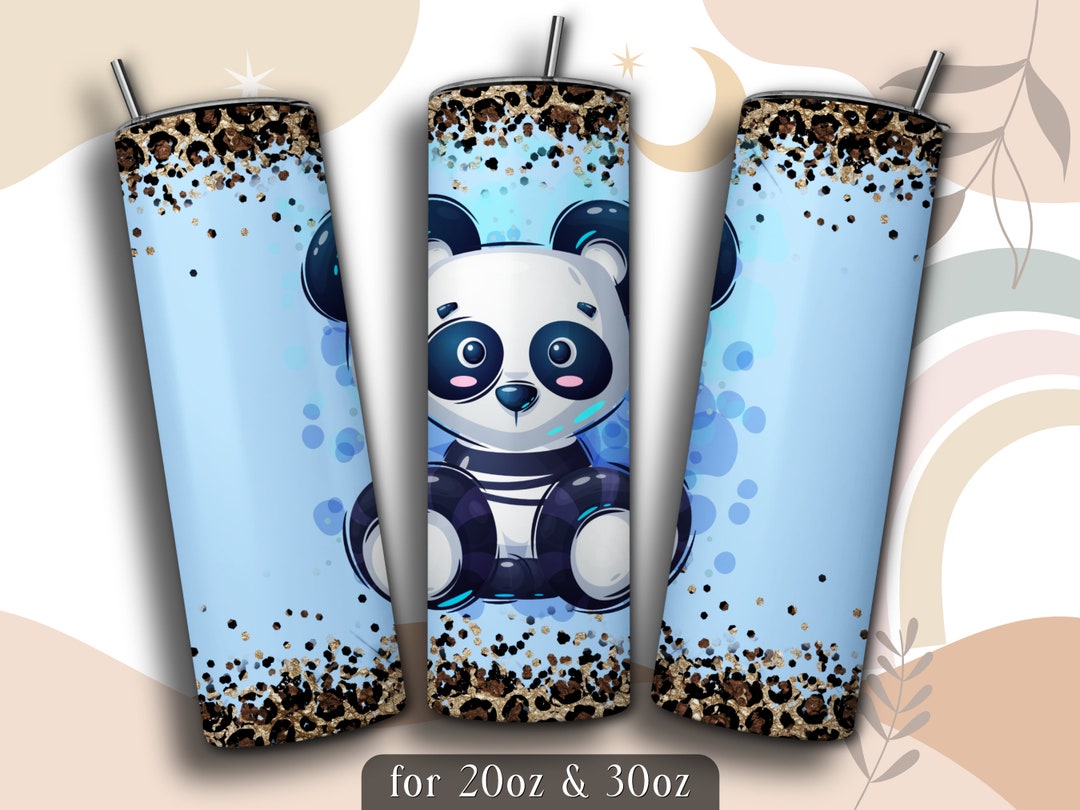 Panda Tumbler Wrap PNG Design, Panda 20 Oz Skinny Tumbler Sublimation ...