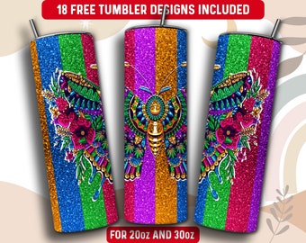 Schmetterling Becher Wrap PNG, Schmetterling 20 oz Skinny Tumbler Sublimation Design, Sofort Download (+101 kostenlose Designs)