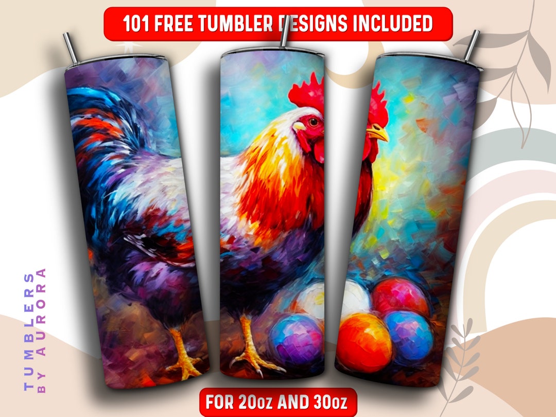 Chicken Tumbler Wrap PNG, Chicken 20 Oz Skinny Tumbler Sublimation ...