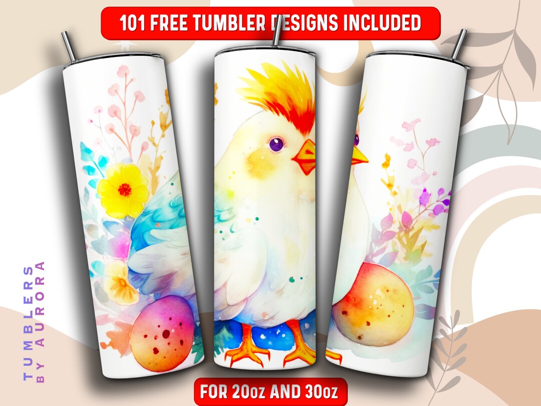 Chicken Tumbler Wrap PNG, Chicken 20 Oz Skinny Tumbler Sublimation ...