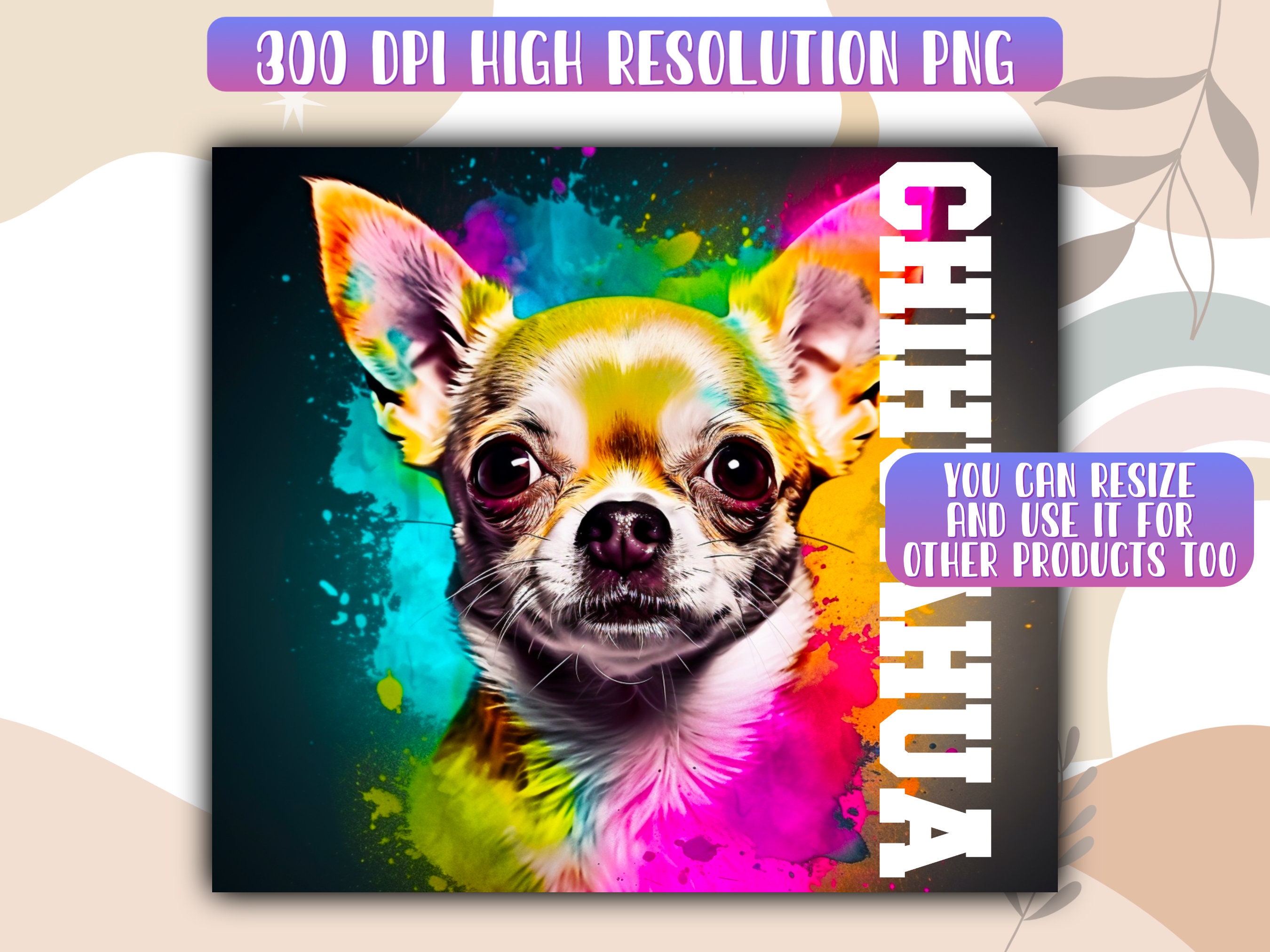 Chihuahua Tumbler Wrap PNG, Dog 20 Oz Skinny Tumbler Sublimation Design,  Instant Download (+101 Free Designs) - Etsy