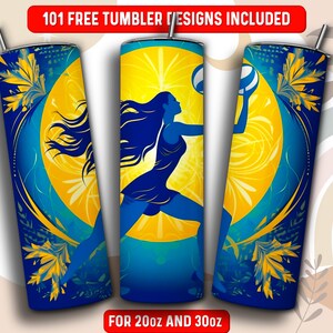 Volleyball Tumbler Wrap PNG, Volleyball 20 oz Skinny Tumbler Sublimation Design, Instant Download (+101 free Designs)