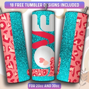Volleyball Tumbler Wrap PNG, Volleyball 20 oz Skinny Tumbler Sublimation Design, Instant Download (+101 free Designs)
