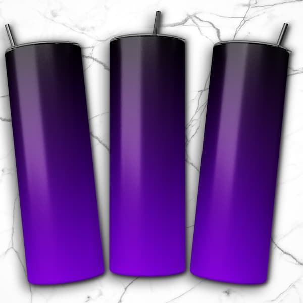 Black Purple Ombre Tumbler Wrap PNG Design 20 oz Skinny Tumbler Sublimation Instant Download (+101 free Designs)