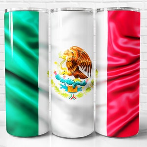 Mexique Tumbler Wrap PNG, Drapeau mexicain 20 oz Skinny Tumbler Wrap Sublimation Design, Téléchargement instantané (+101 modèles gratuits)