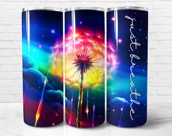 Just Breathe Tumbler Wrap PNG, Just Breathe 20 oz Skinny Tumbler Wrap Sublimation Design, Instant Download (+101 free Designs)