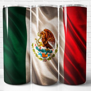 Mexique Tumbler Wrap PNG, Drapeau mexicain 20 oz Skinny Tumbler Wrap Sublimation Design, Téléchargement instantané (+101 modèles gratuits)