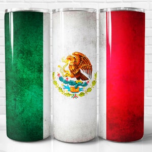 Mexico Tumbler Wrap PNG, Mexicaanse vlag 20 oz Skinny Tumbler Wrap Sublimatie Design, Instant Download (+101 gratis ontwerpen)