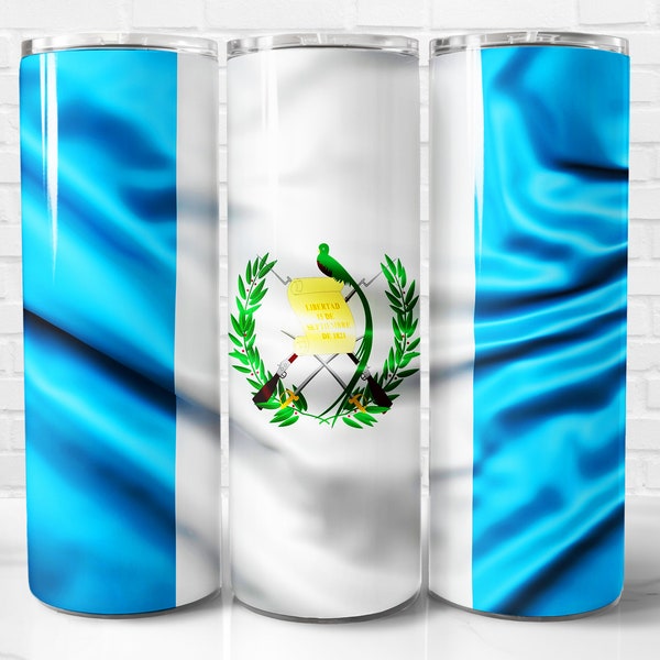 Guatemala Tumbler Wrap PNG, Guatemala Flag 20 oz Skinny Tumbler Wrap Sublimation Design, Instant Download (+101 free Designs)