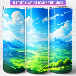 Mountain Tumbler Wrap PNG, Mountain 20 oz Skinny Tumbler Wrap Sublimation Design, Instant Download (+101 free Designs)