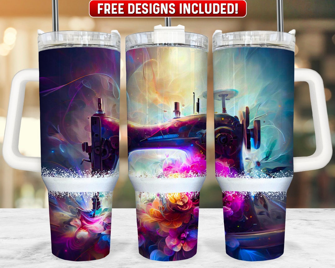 Sewing 40oz Tumbler Wrap PNG Design, Sewing 40oz Quencher Tumbler ...