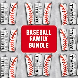 Baseball Tumbler Wrap Bundle PNG, Baseball Family 20 oz Skinny Tumbler Bundle Sublimation Design, Instant Download (+101 free Designs)