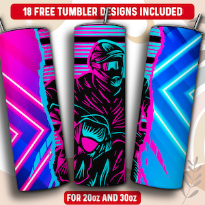 Motocross Tumbler Wrap PNG, Dirt Bike 20 oz Skinny Tumbler Sublimation Design, Instant Download (+101 free Designs)