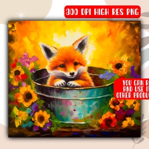 Fox Tumbler Wrap PNG, Fox 20 Oz Skinny Tumbler Sublimation Design ...