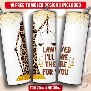 Lawyer Tumbler Wrap PNG, Lawyer  20 oz Skinny Tumbler Sublimation Design, Instant Download (+101 free Designs)